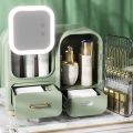 Makeup Organizer Storage Box With Mirror, Skincare Cosmetic Organizer Large. 