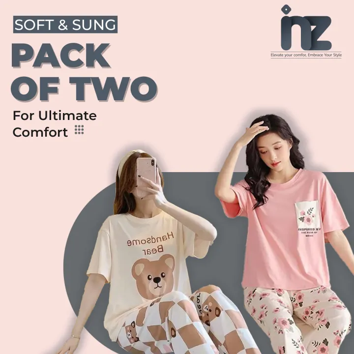 Night%20Suit%20for%20Girls%20&%20Women%20%E2%80%93%20Cotton%20Jersey%20Pajama%20Set%20%E2%80%93%20Girls%20Sleepwear%20Women%20Nightwear%20%E2%80%93%20Avocado%20Floral%20Print%20Summer%20Lounge%20Wear%20%E2%80%93%20Pack%20of%202%20%E2%80%93%20Girls%20(7%E2%80%9314%20Years)%20&%20Women%20(S%E2%80%93XL)%20-%20Image%203