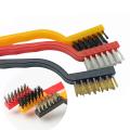 3 Pcs Wire Brush Set Steel, Brass & Nylon Brushes Rust Cleaner Metal Wire Brush Set Powerful Rust Stain Dirt Cleaning Brush. 