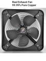 Real Exhaust Fan Fully Metal Body Black 1 Year Warranty Exhaust Fan 99.9% pure Copper Winding. 