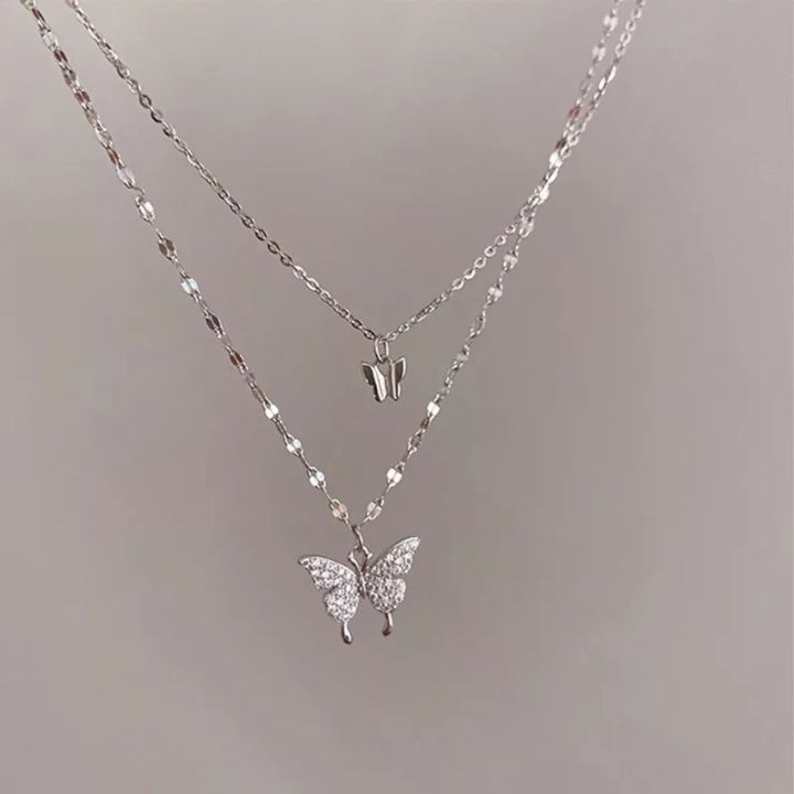 Shiny%20Double%20Chain%20Butterfly%20Necklace%20for%20Girls%20Exquisite%20Double%20Clavicle%20Chain%20Necklace%20for%20Women%20Crystal%20Elegant%20Wedding%20Jewelry%20Gifts%20-%20Image%203