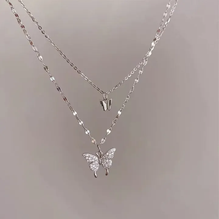 Shiny%20Double%20Chain%20Butterfly%20Necklace%20for%20Girls%20Exquisite%20Double%20Clavicle%20Chain%20Necklace%20for%20Women%20Crystal%20Elegant%20Wedding%20Jewelry%20Gifts%20-%20Image%203