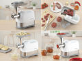 Delimano 3 in 1 Electric Meat Grinder Mincer Pro Sausage Kubbe Maker 3 in 1 Heavy Duty Meat Mincer 2000w Stainless Steel Food Grinder With Kit Blade 3 Plate for Household Home Kitchen Use Qeema Wali Machine Switzerland Lot Imported White. 