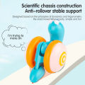 【Happier】 Pull String Cartoon Snail Car Toy With Light And Music Baby Crawl Cartoon Snail Toy Early Education Toys For Children. 