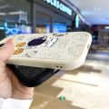 AMORVOR for OPPO Reno5 5G / 4G Back Cover Cute Space Astronaut Print PU Leather Case Soft Silicone Edge Phone Cases. 
