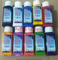 Seta Silk Paints Set Of 10 in 50 Ml by Aero For Fabric  Lawn, Silk, Organza and Georgette Crinkle.. 