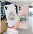 For Samsung Galaxy A05 / A05s Back Cover with Bowknot Mirror Luxury 6D Plating Square Bumper Girls Makeup Phone Case Shiny Soft Silicone Full Camera Protection Cases Pouch. 