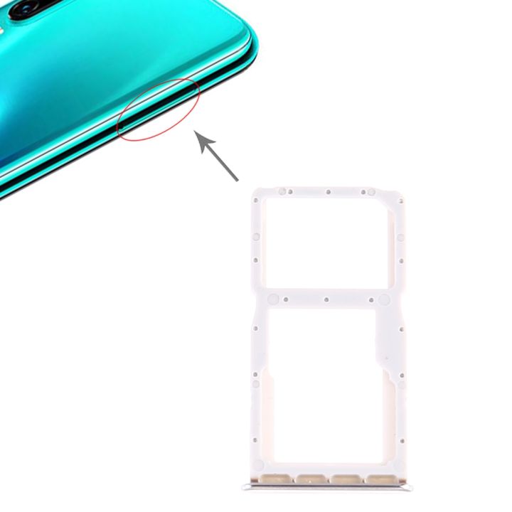 Card Tray + Card Tray / Micro SD Card Tray for Huawei P30 Lite (White)