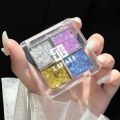 61 Children's Stage Makeup, Nine Colors Eyeshadow Palette, Sein Gel, Glue-Free, Glitter Palette, Glitter Palette, Glitter Makeup, Cosmetics. 