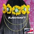 artificial flowers for hairstyle , Artificial flower jewellery for mehndi, hair accessories for girls for wedding, wedding hair accessories for girls, flower hair accessories. 