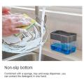 Dish Soap Dispenser Kitchen Detergent Dispenser Hand Pump Liquid Soap Dispenser Sink Organizer with Sponge Utensil Holder for Kitchen Bathroom. 