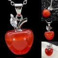 Women Fashion Opal Red Apple Shape Charm Pendant for Necklace Earring Decor. 
