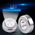 3 LED Touch Ceiling Night Lamp, Battery Powered Stick Tap Touch Lamp LED Light, Self Adhesive Ceiling LED Lights for Room ,Bedside Table Night Light. 