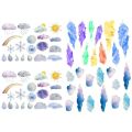1 PCS Cute Face Weather Icon Decor Korean Aesthetic Book Journal Stickers Scrapbooking Stationery Sticker Flakes Art Supplies. 