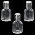 3pcs Crystal Glass Pineapple Design Empty Refillable Perfume Fragrance Spray Bottle Travel Size. 