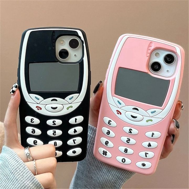 3 intage brand digital phone couple for iphone 15ro ax 11 12 13 14ro ax Xs X 7 8 lus X Se silone protection