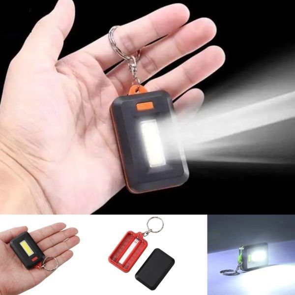 Mini Cob LED Keychain Flashlight Key Chain Portable Key Ring Light Mini COB LED Keychain Flashlight Key Chain Pocket Lantern Torch Light