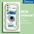 dienya For Honor V30 Pro Case Cartoon Space Astronaut Colorful Lovely Cream Wave Border Soft Clear Shockproof Phone Cases. 