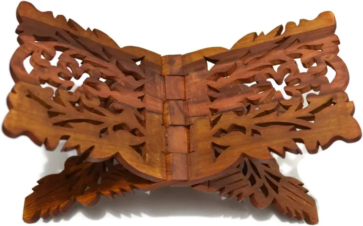 Handcrafted Wooden Rahal for Quran |Traditional Islamic Stand for Quran ...