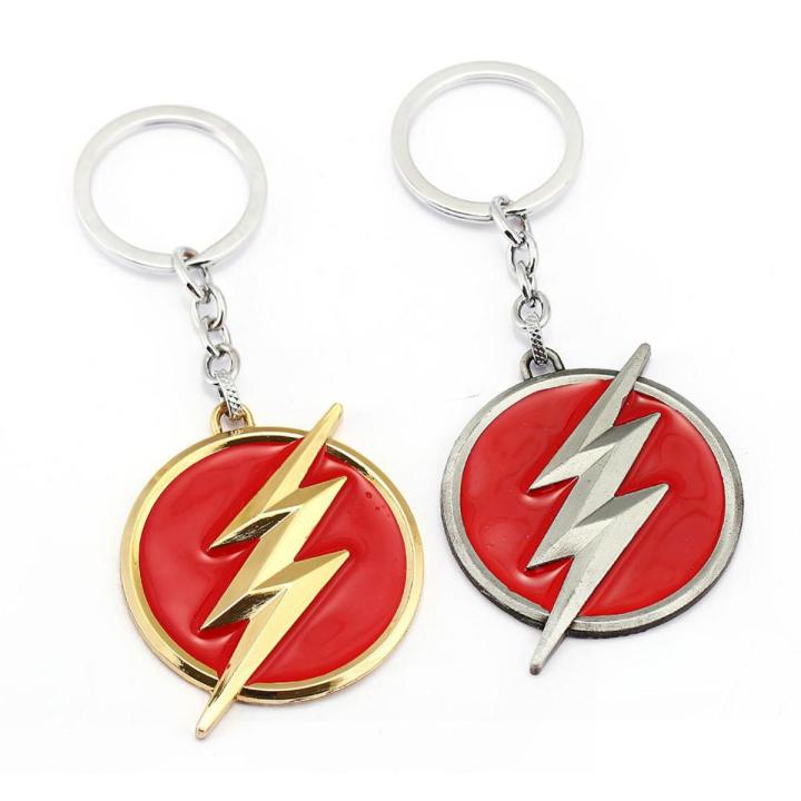 1 Pack Flash Keychain Superhero Alloy Amulet Pendant Men Women Sport Style Car Keychain Backpack Accessories Chaveiro
