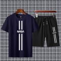 New Arrival 2pc nasa printed summer shorts tracksuit for men and boys. 