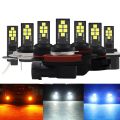 【shenggangshangmao001】2PCS LED Bulb 3030SMD Car Fog Lights DC12V White Driving Day Running Lamp Auto(model:12smd- H1 -lemon. 