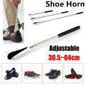 Long handle Shoehorn Smooth Convenient 30-64cm Shoe lifter tool Adjustable Durable Telescopic handle Shoehorn for Elderly Pregnant women Mobility aids Senior citizens Independent living. 