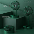 Folding Telescopic Floor Fan 3 Gears Summer Silent Desktop Retractable Fan For Office Bedroom School Usb Rechargeable Ventilator. 