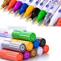 10Color Waterproof Permanent Alcohol Resistant 3mm Oil Based Paint Marker Pens for Car Tire Furniture Doodle on smooth Surface Straggle Steipos. 
