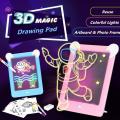 3D Magic Drawing Board With Pen Sketch Pad Table Light Effect Puzzle Board. 