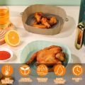2Pcs Air Fryer Silicone Basket Silicone Mold Airfryer Oven Baking Basket Tray Pizza Fried Chicken Pan Liner Accessories. 