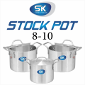SK 6 Pieces Aluminum Metal Finish Stock Pot Set 8/10. 