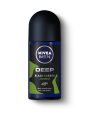 Nivea For Men Deep Amazonia - Black Carbon, active charcoal, Deodorant Roll-On Anti Perspirant, 48h 50ml. 