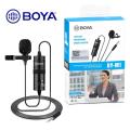 Best Quality Boya BY M1 Professional Collar Microphone 3.5mm Audio for Microphone for PC & DSLR & Android Phone. 