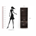 HAQ FURNITURE Engineered Wood Bookshelf Cabinet Book Rack Organizer with Shelves for Décor Display, Drawer and 2 Doors Cabinet Floor Standing for Home. 