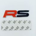 3D RS Metal Logo Car Stickers Emblem Trunk Front Hood Grille Badge Decal for All Cars and Bikes. 