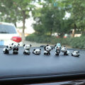 6/8Pcs Cute Mini Giant Panda Car Dashboard Ornaments Car Navigator Screen Decoration Doll Car Interior Accessories Toy Gift Girl. 