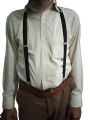 Elastic Suspenders (Gallace) For Men Black (Adjestable Size). 