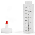HAOEN 12-Pack 8 Oz Condiment Squeeze Bottles with Red Tip Cap - Durable Plastic Squirt Bottle for Ketchup, Sauces, Syrup. 