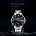 DGSenpi Business Fashion Men Quartz Watch Waterproof Luminous Pointer Luxury Double Calendar Watch Trend Steel Strip Wristwatches for Outdoor Business Travel Exercise. 