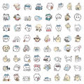 60pcs Cute Chikawa Anime Stickers Waterproof Decals DIY Laptops Water Bottles Phones Decorative Stickers Perfect For Gift. 