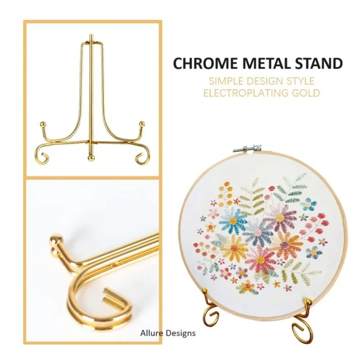 1 METAL CHROME Easel Display Stand - IMPORTED STAND for Resin Plaque - Coaster Stand - Plate Display Stand - Decorative Display stand | calligraphy stand | canvas stand