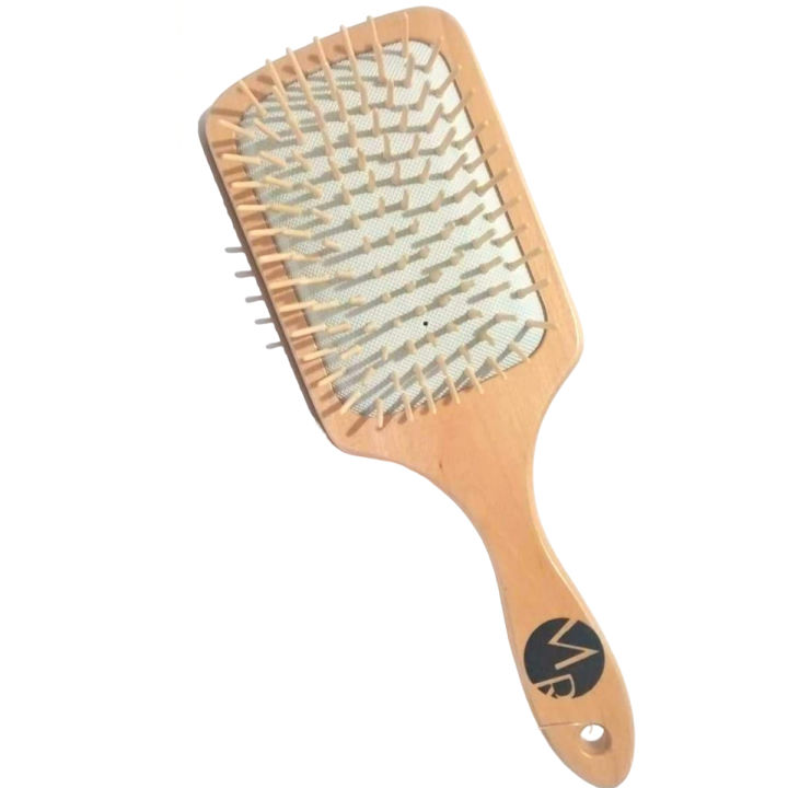 Bamboo Hair Brush, Hair Styling Comb, Wooden Bristles Hair Brush without Tips, Anti Static Hair Massage Brush with Non Slip Handle for Curly Long Short Thick Thin Hair, Large Size Hair Brush for Men and Women – M.R Traders