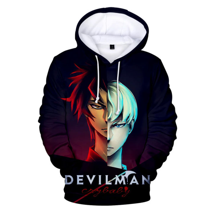 Devilman Crybaby debiruman Japan anime hoodies sweatshirt print trend men/women clothes hip-hop Devilman pullover