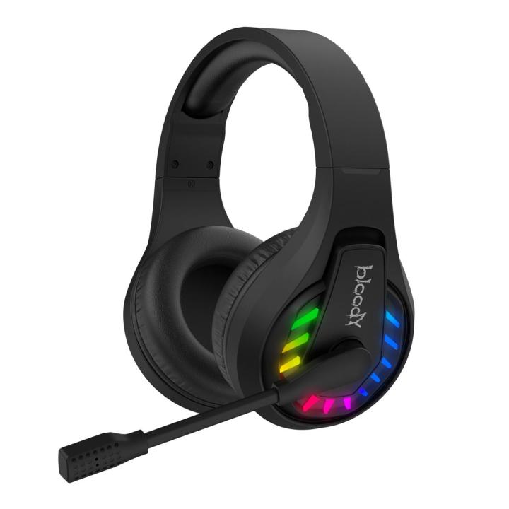 Bloody GR230 Dual Mode Wireless Gaming Headset - 2.4G Wireless + Bluetooth 5.2 - Neon Backlit - 3.5 mm Wired Compatibility - For Mobile, Tablet, PC, Laptop, PS4, PS5, Xbox