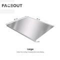 FACEOUT - Stainless Steel Cutting Board 48x40cm/32x38cm – Durable, Hygienic, Easy to Clean – Cutting Board, No Smell – Perfect for Meat, Fish, Vegetable & Fruit Chopping – Premium Quality – Large Steel Cutting Board for Kitchen – Sturdy & Unbreakable. 