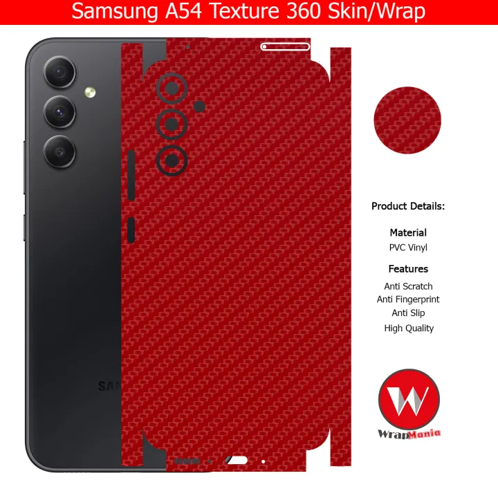 Samsung%20Galaxy%20A54%20Skin/Wrap%20360%20Protection%20Sheet/%20Carbon%20fiber/%20Matte/%20Transparent/%20Lamination%20Back%20And%20Sides%20Included%20Camera%20Skin%20-%20Image%204