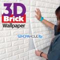 3D Brick Wall Stickers PE Foam High Self-Adhesive Wallpaper Peel and Stick 3D Art Wall Brick Room Panels for TV Walls, Sofa Background Wall Decor (White). 