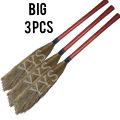YYS Broom 3PCS  Stick Phool Jharo پھول جھاڑو Jharoo Jharu Feather Broom Sweeper Feather Duster Long Lasting. 