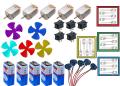 STEM Electric Science Project Kit for Kids – 50+ Components DIY Electronic Set with DC Motors, LEDs, Batteries, Switches & Wires for School Projects. 